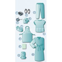 Комплект одежды врача-инфекциониста № 1 (для работы с возбудителями 1-2 групп патогенности в закрытых помещениях)