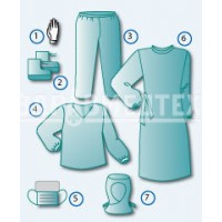 Комплект одежды врача-инфекциониста № 7 (для работы с возбудителями 3-4 групп патогенности в закрытых помещениях)